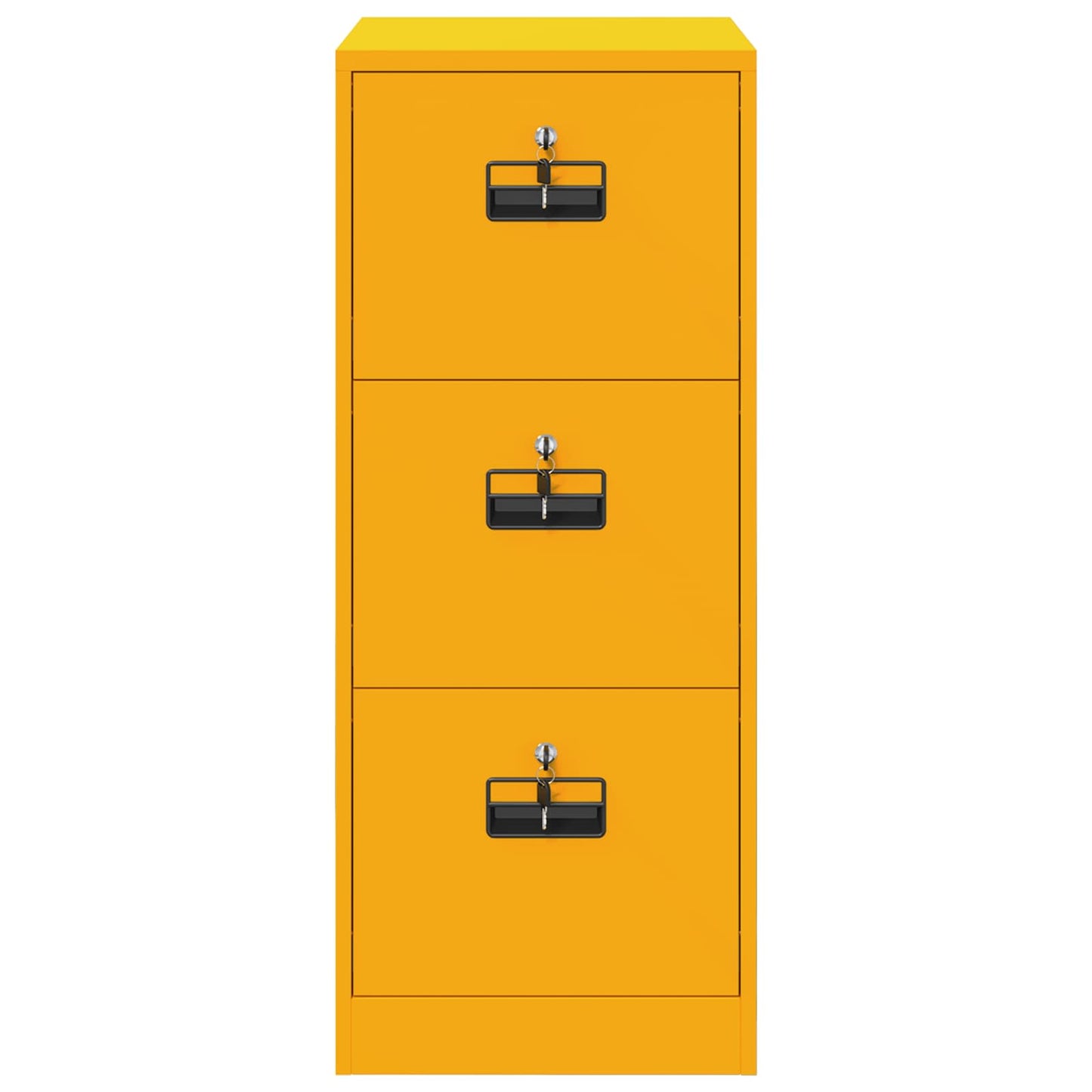 File Cabinet with Drawer Mustard Yellow 44 x 50 x 106.5 cm