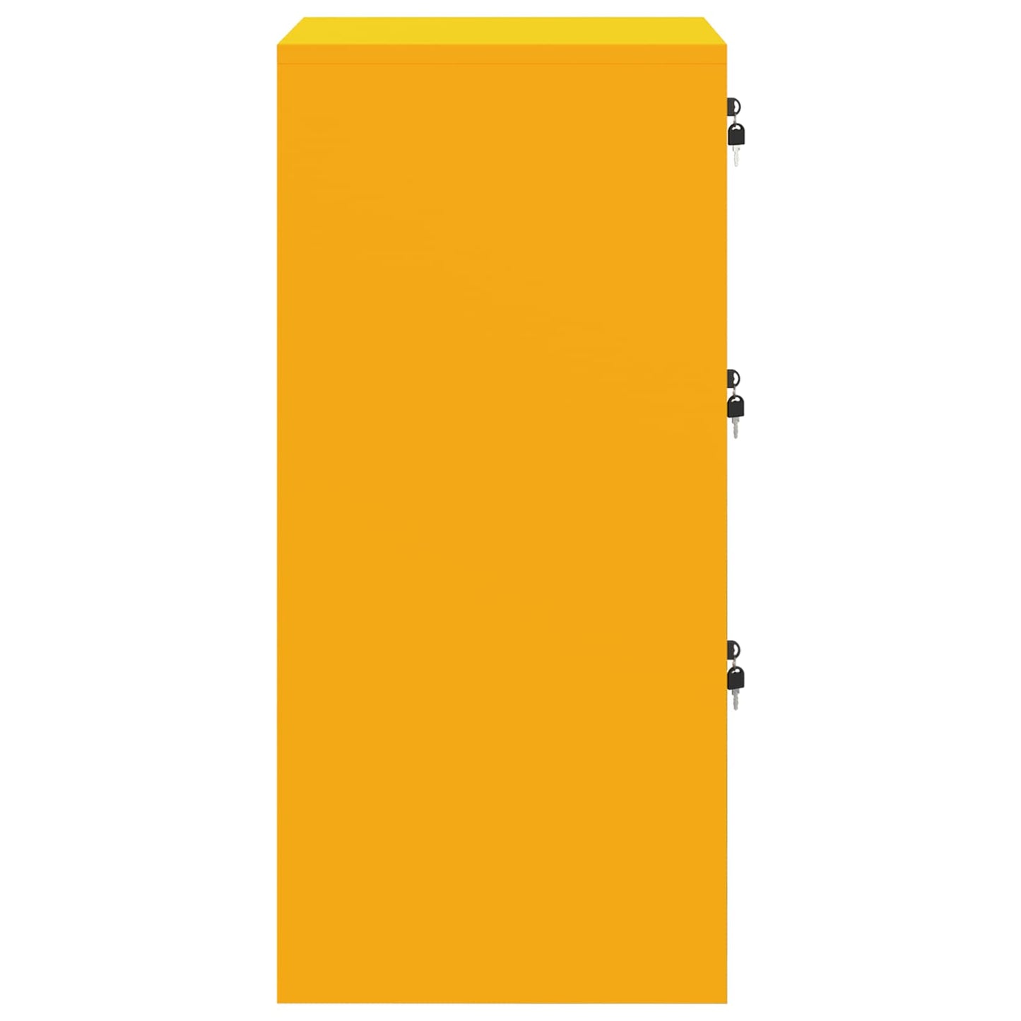 File Cabinet with Drawer Mustard Yellow 44 x 50 x 106.5 cm