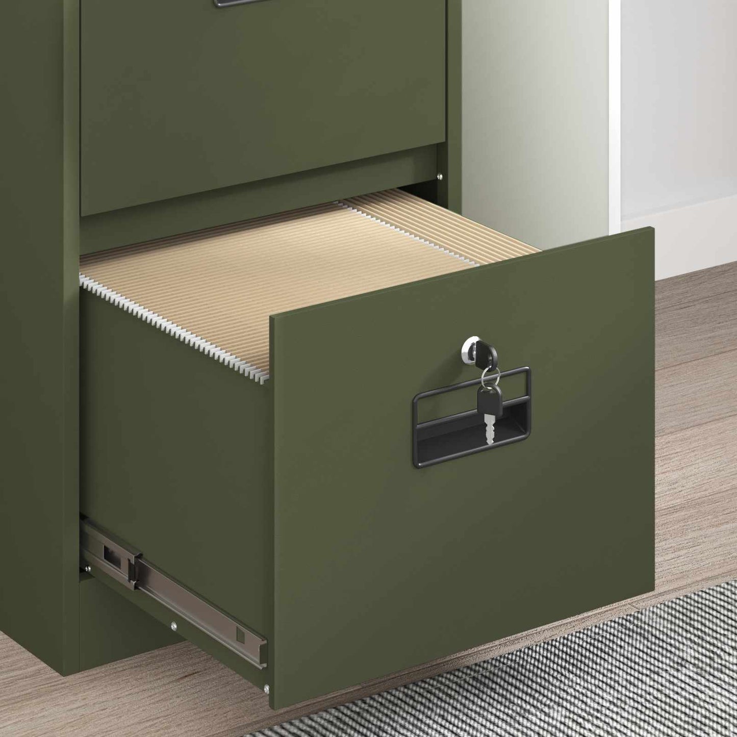 File Cabinet Olive Green 44 x 50 x 106.5 cm Cold-Rolled Steel