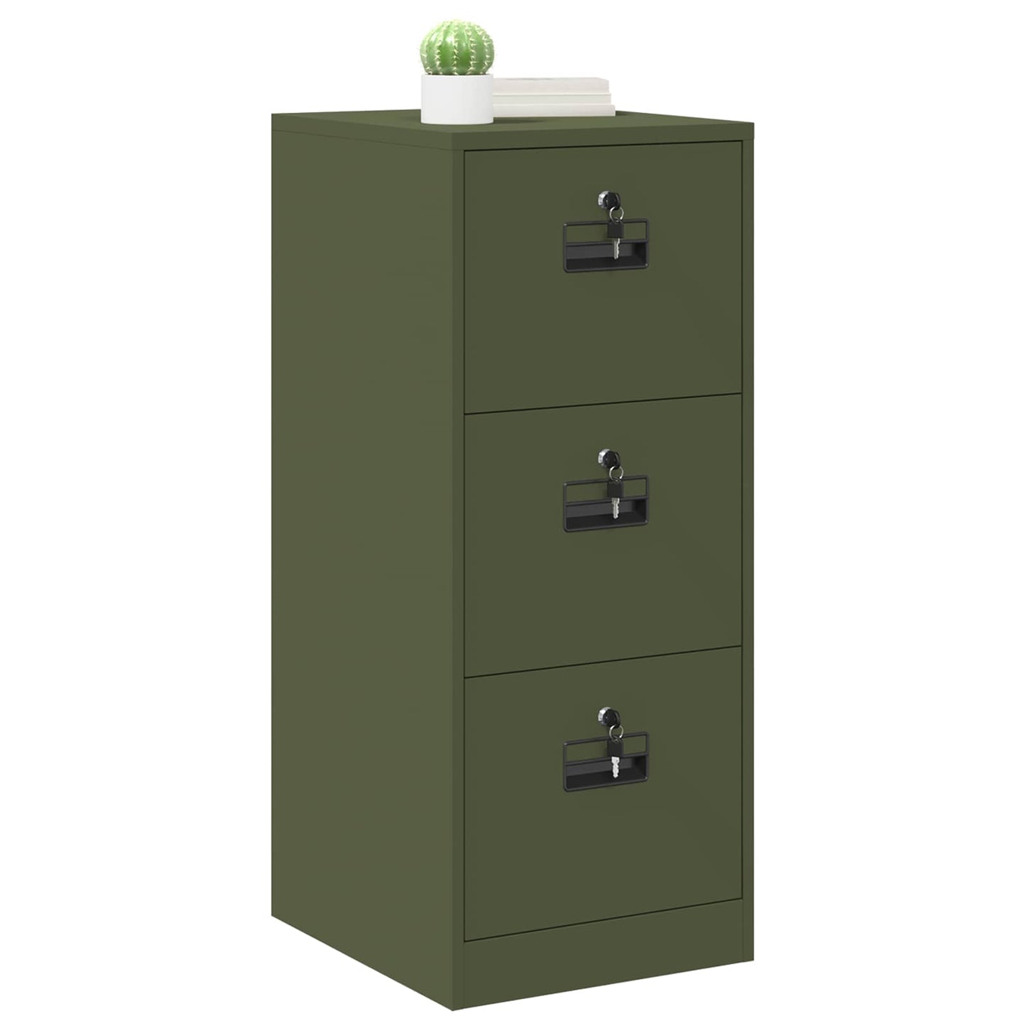 File Cabinet Olive Green 44 x 50 x 106.5 cm Cold-Rolled Steel