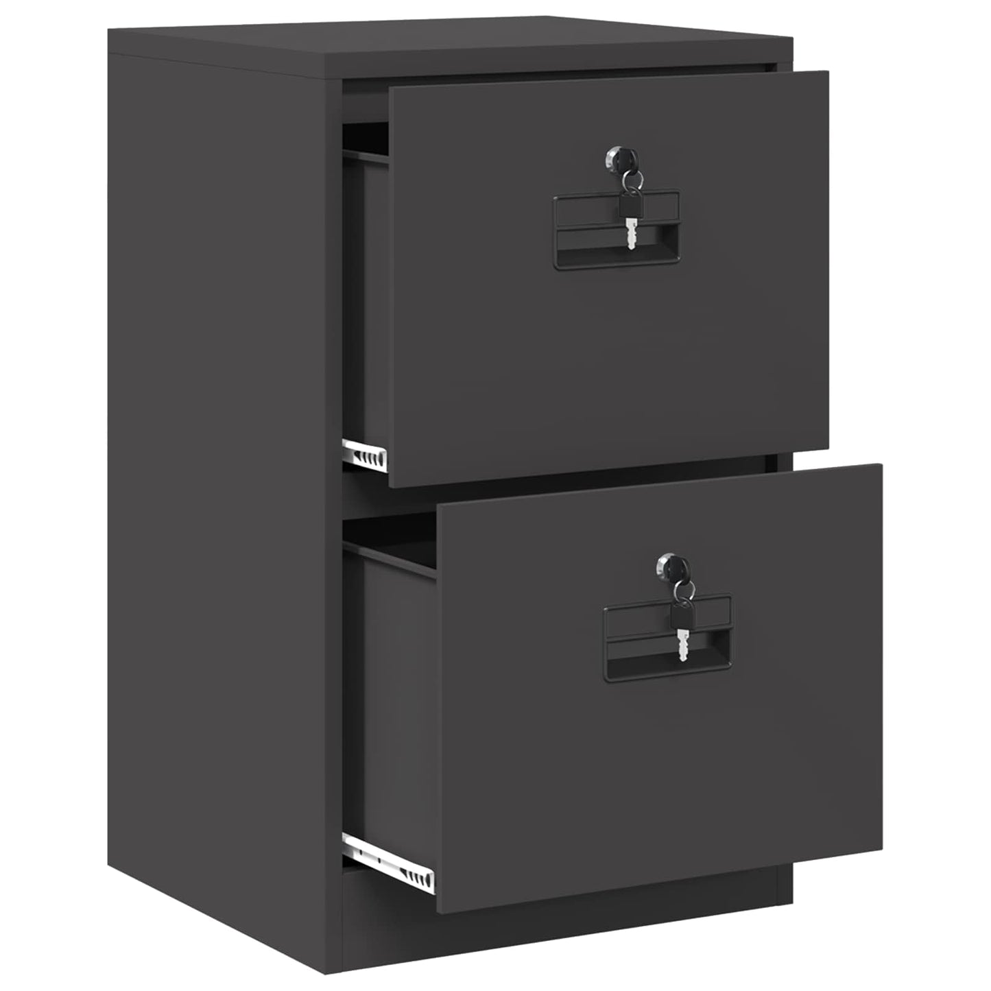 File Cabinet Black 45.5 x 42 x 74.5 cm Cold-Rolled Steel