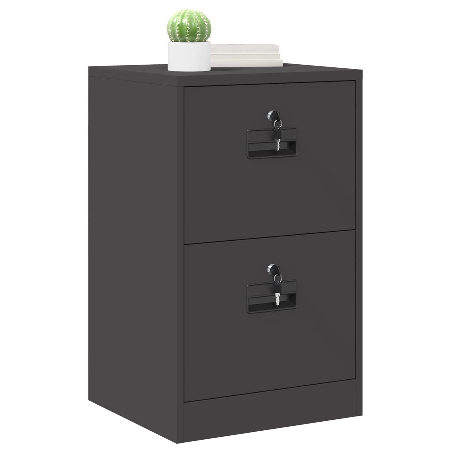 File Cabinet Black 45.5 x 42 x 74.5 cm Cold-Rolled Steel