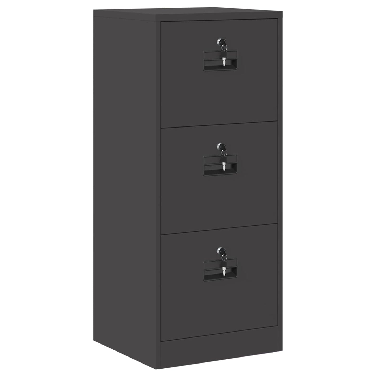 File Cabinet Black 45.5 x 42 x 106.5 cm Cold-Rolled Steel
