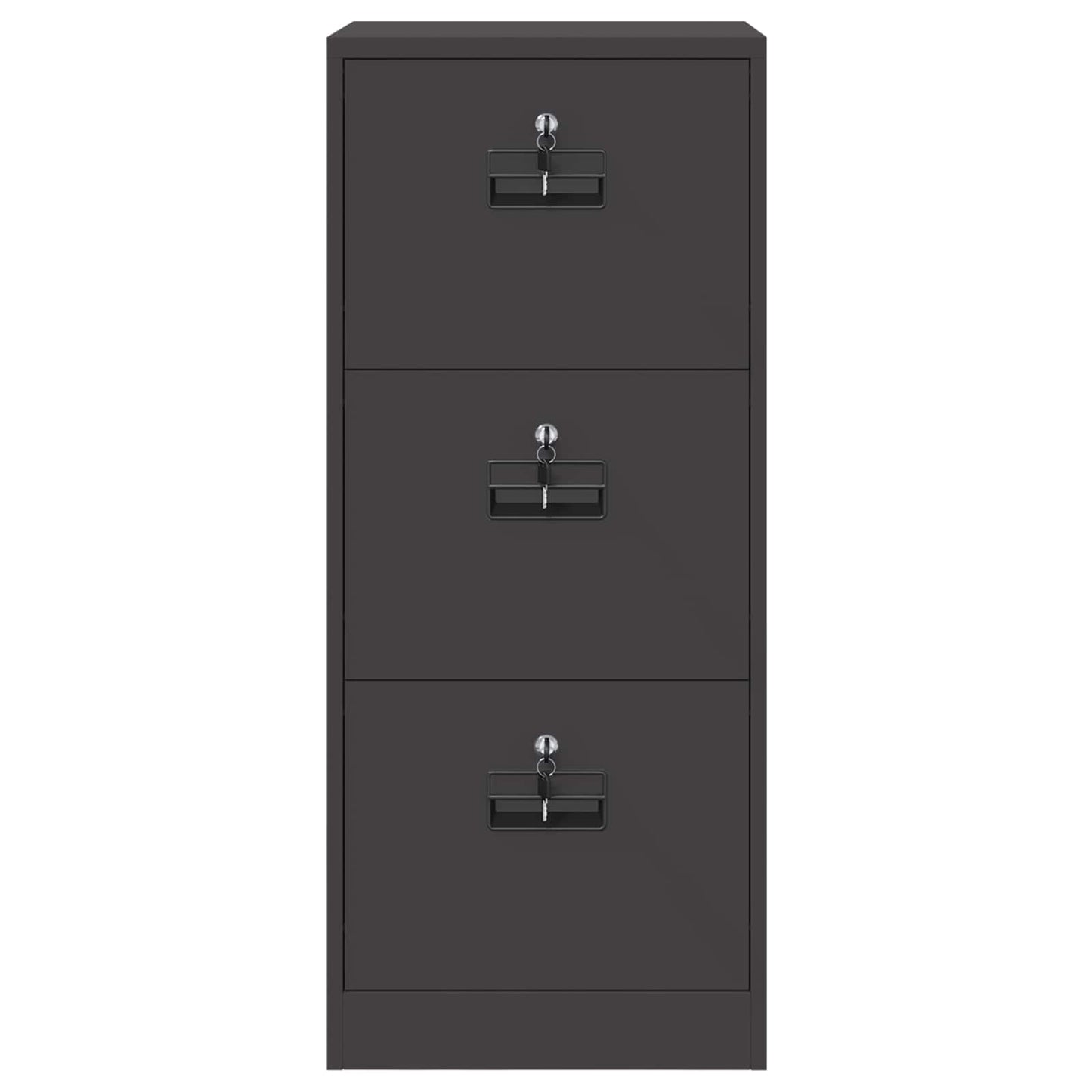 File Cabinet Black 45.5 x 42 x 106.5 cm Cold-Rolled Steel