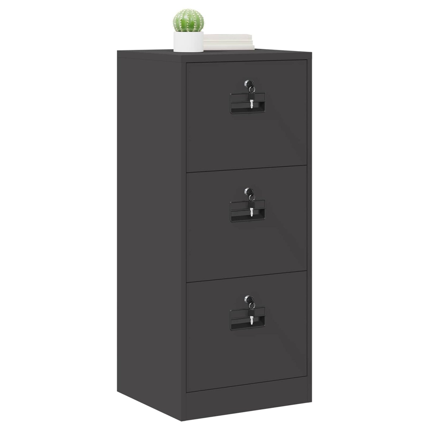 File Cabinet Black 45.5 x 42 x 106.5 cm Cold-Rolled Steel