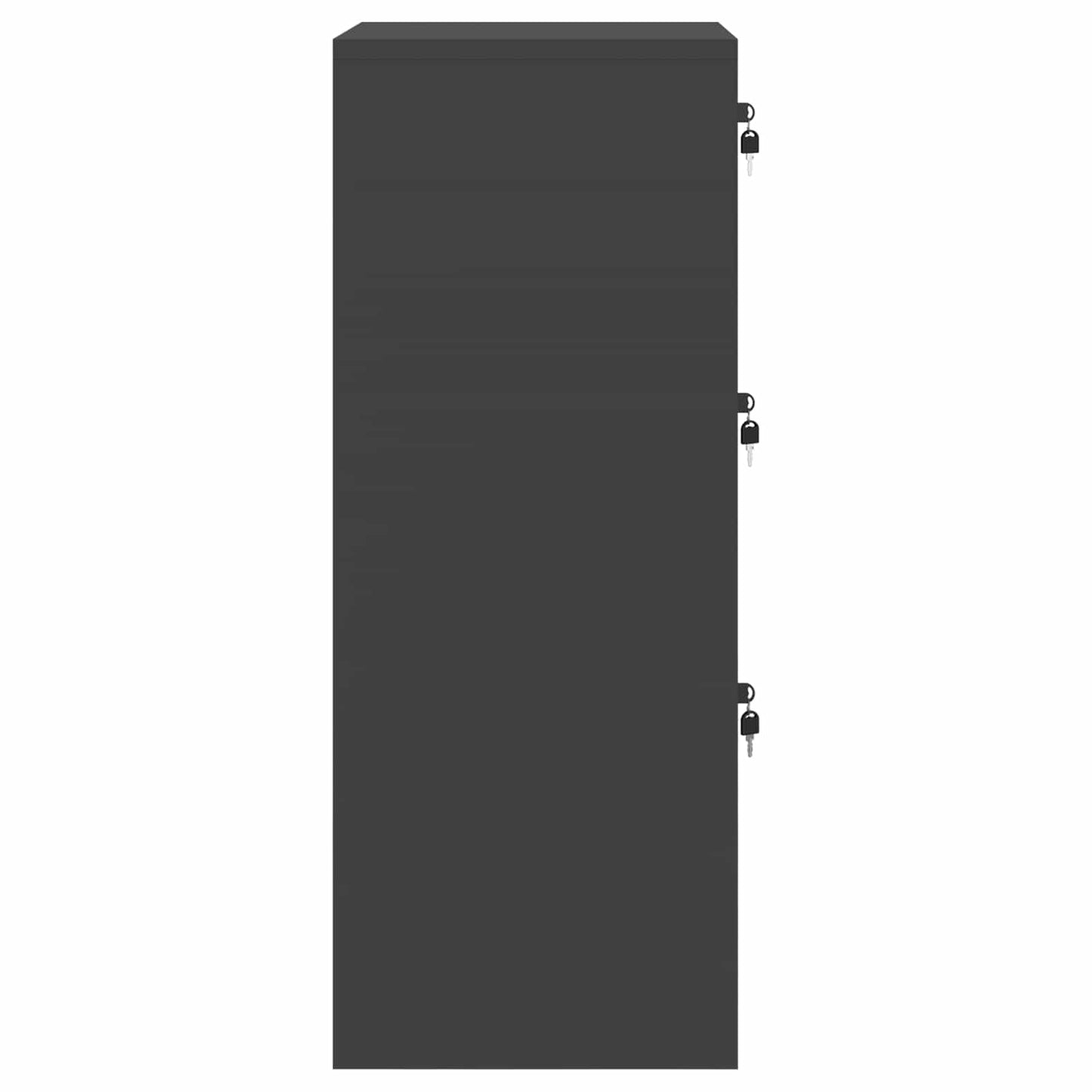 File Cabinet Black 45.5 x 42 x 106.5 cm Cold-Rolled Steel