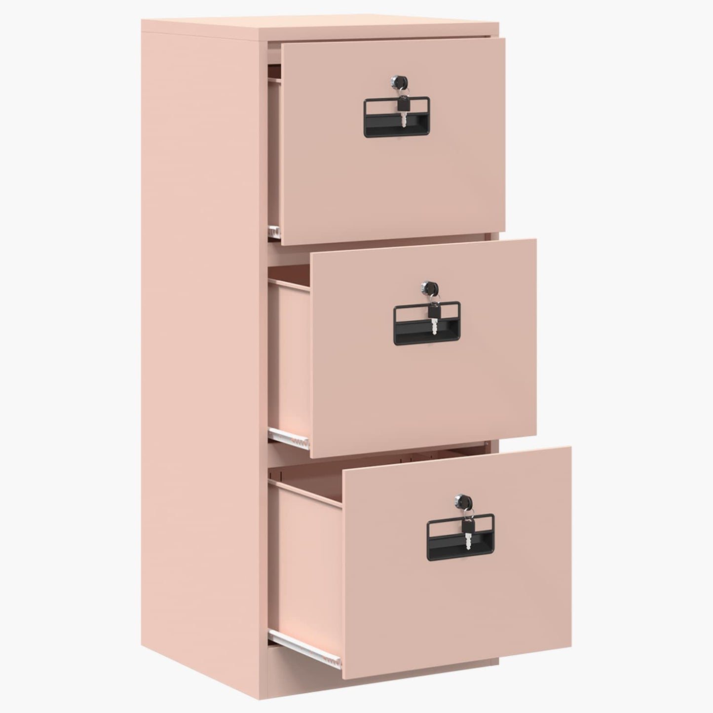 File Cabinet Pink 45.5 x 42 x 106.5 cm Cold-Rolled Steel