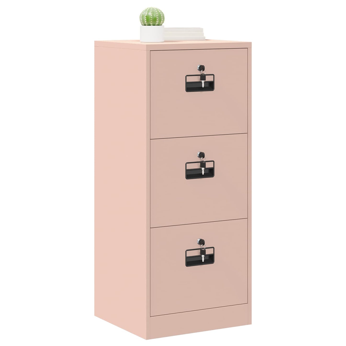 File Cabinet Pink 45.5 x 42 x 106.5 cm Cold-Rolled Steel