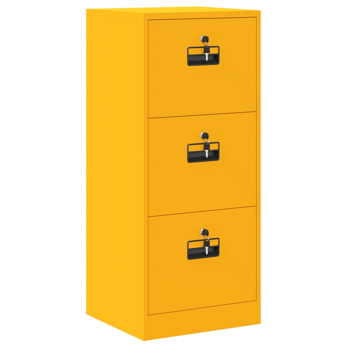 File Cabinet with Drawer Mustard Yellow 45.5 x 42 x 106.5 cm