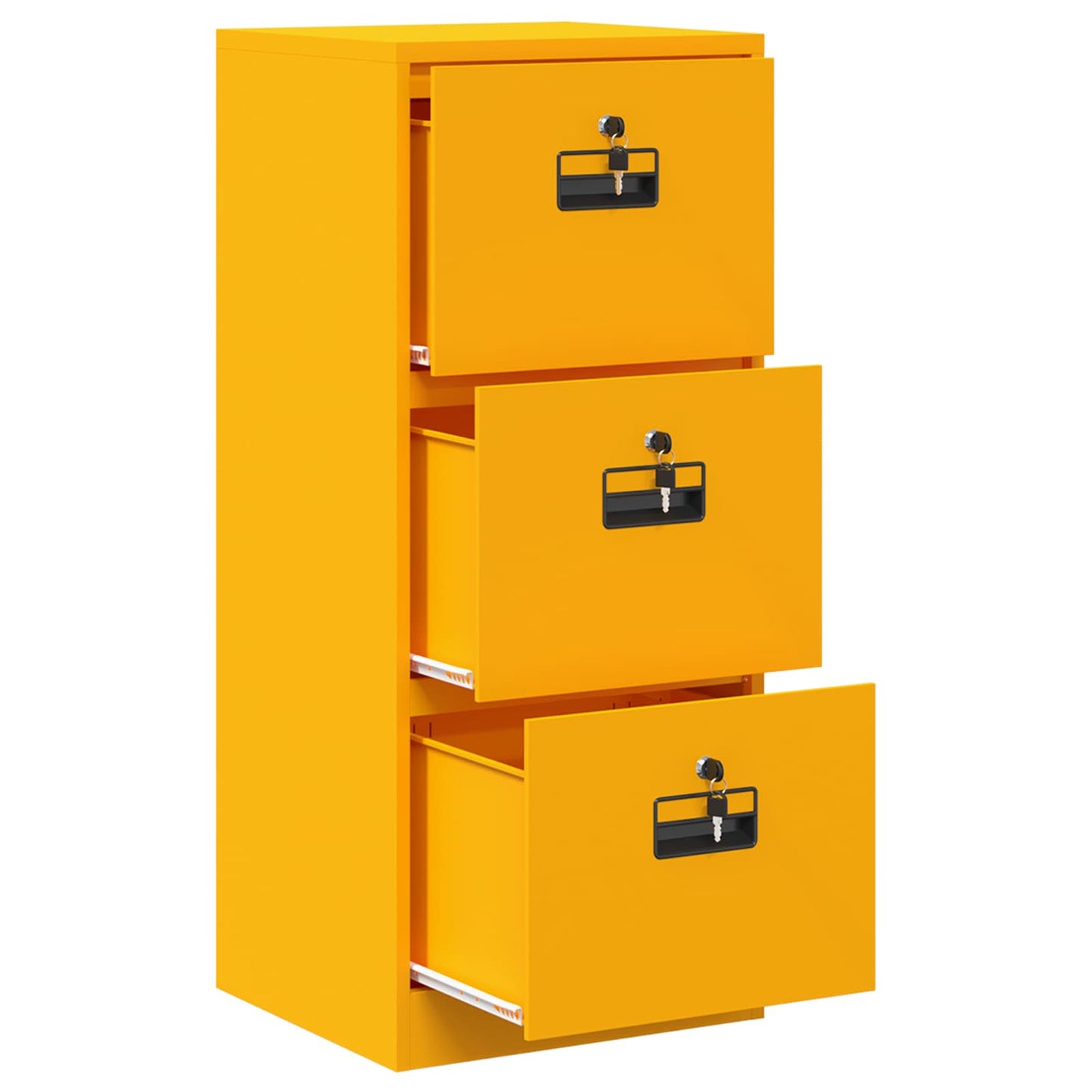 File Cabinet with Drawer Mustard Yellow 45.5 x 42 x 106.5 cm