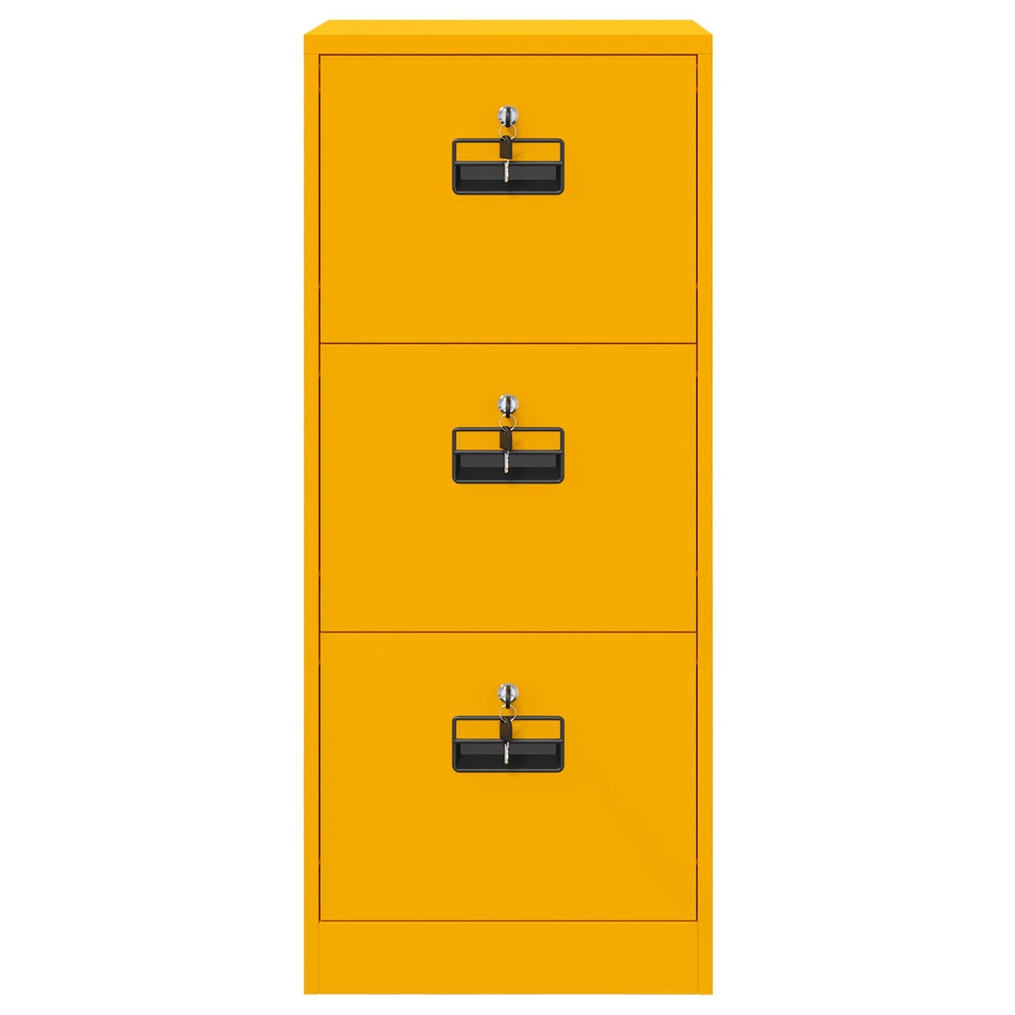 File Cabinet with Drawer Mustard Yellow 45.5 x 42 x 106.5 cm