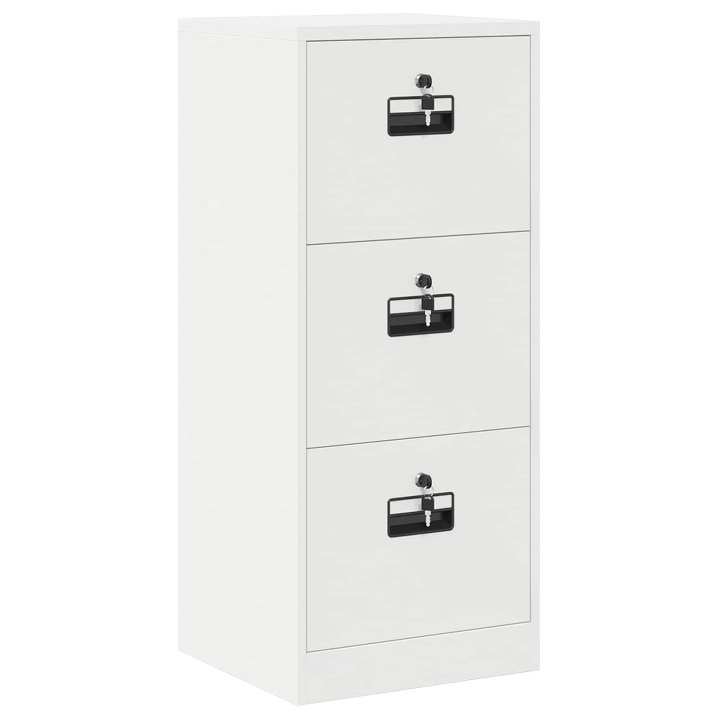 File Cabinet White 45.5 x 42 x 106.5 cm Cold-Rolled Steel