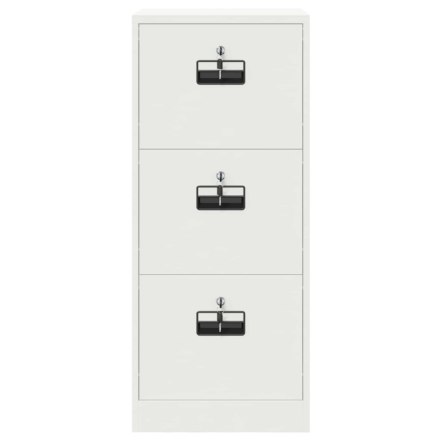 File Cabinet White 45.5 x 42 x 106.5 cm Cold-Rolled Steel