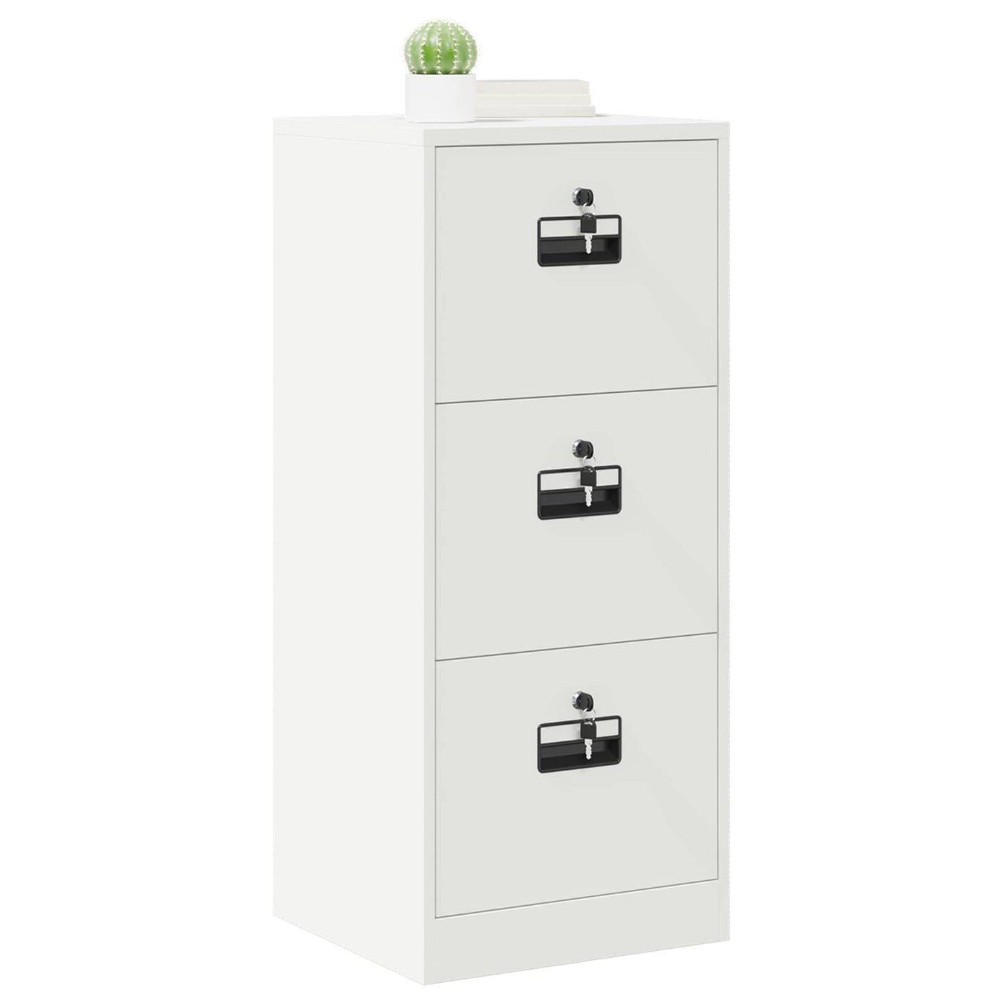 File Cabinet White 45.5 x 42 x 106.5 cm Cold-Rolled Steel