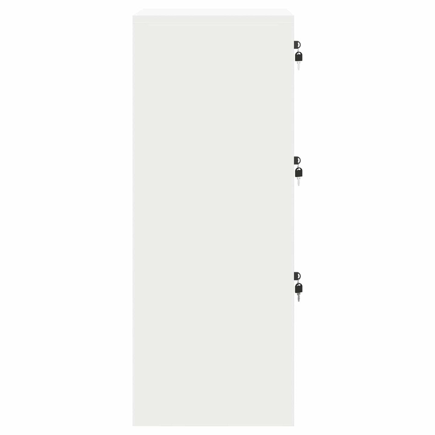 File Cabinet White 45.5 x 42 x 106.5 cm Cold-Rolled Steel