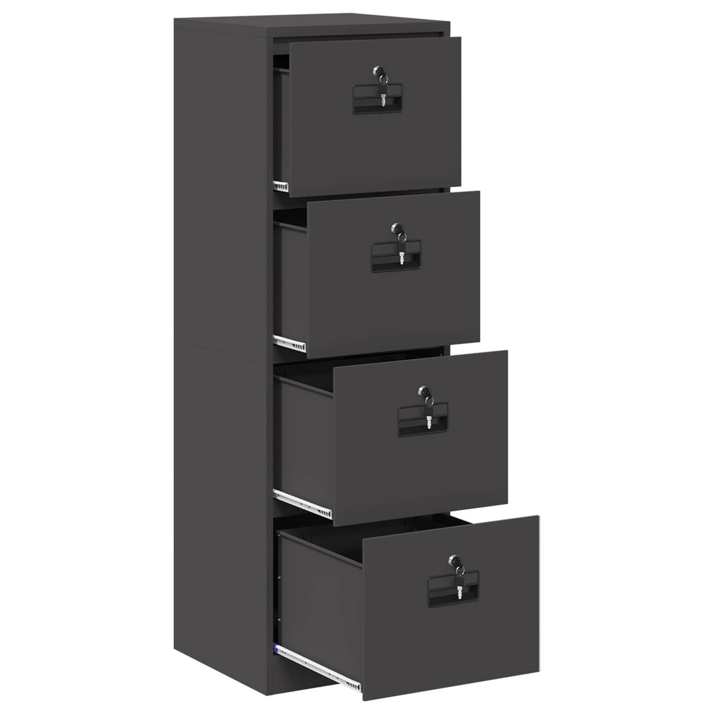 File Cabinet Black 45.5 x 42 x 139 cm Cold-Rolled Steel