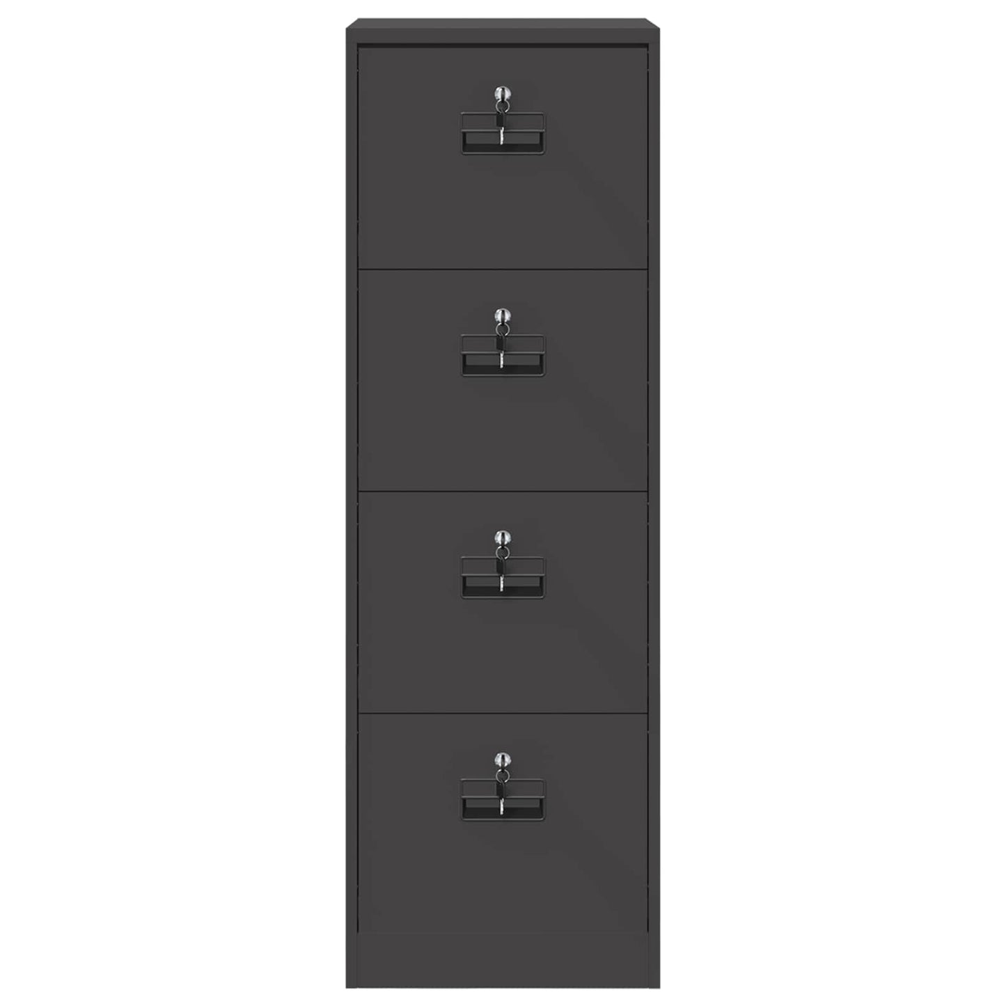 File Cabinet Black 45.5 x 42 x 139 cm Cold-Rolled Steel