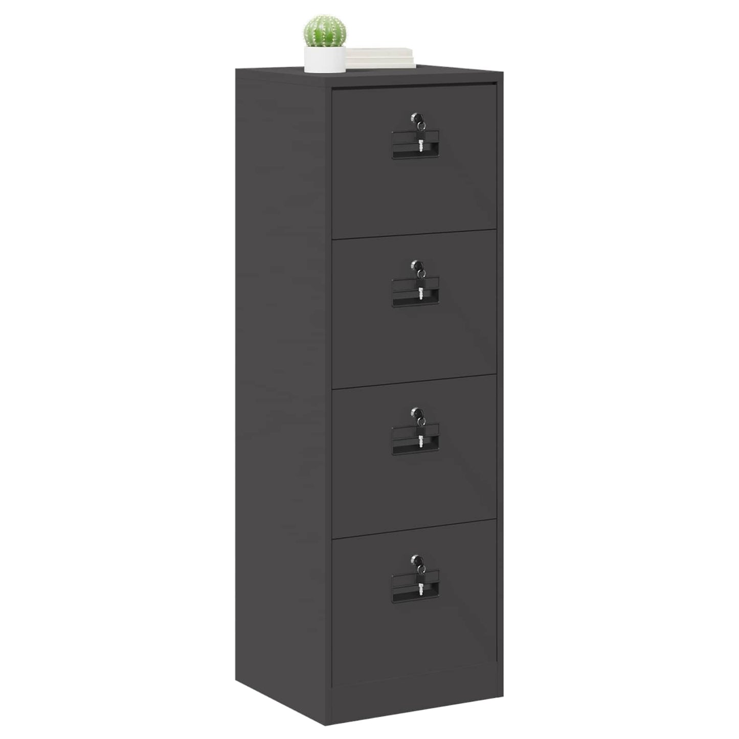 File Cabinet Black 45.5 x 42 x 139 cm Cold-Rolled Steel