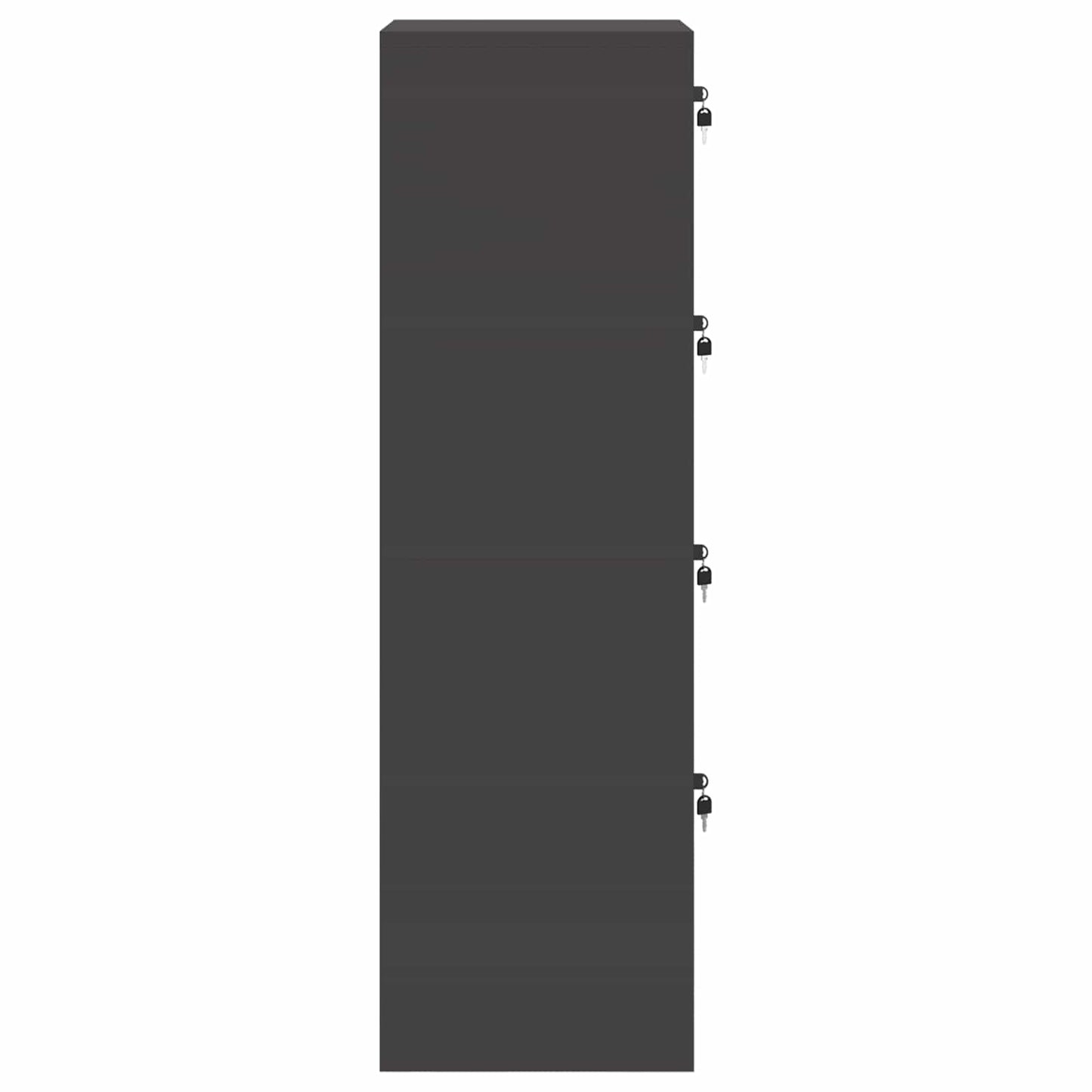 File Cabinet Black 45.5 x 42 x 139 cm Cold-Rolled Steel