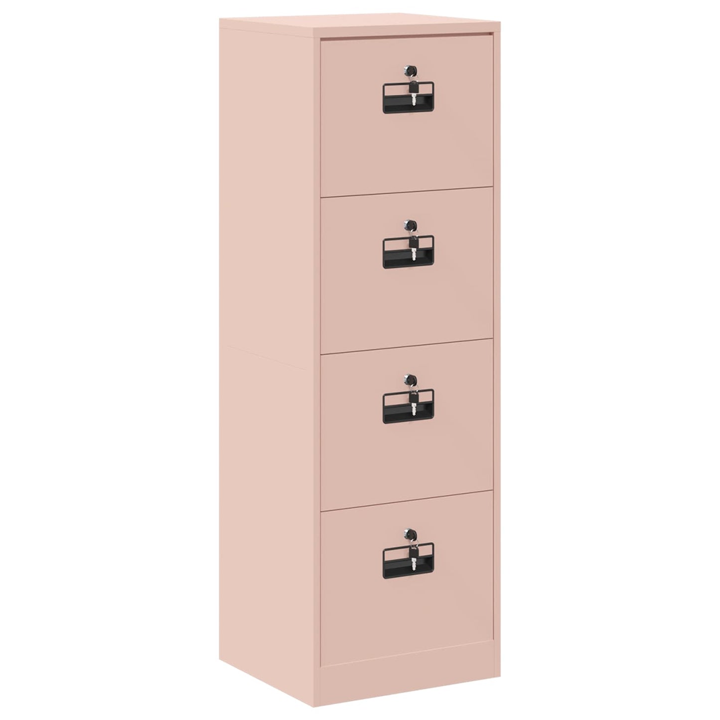 File Cabinet Pink 45.5 x 42 x 139 cm Cold-Rolled Steel