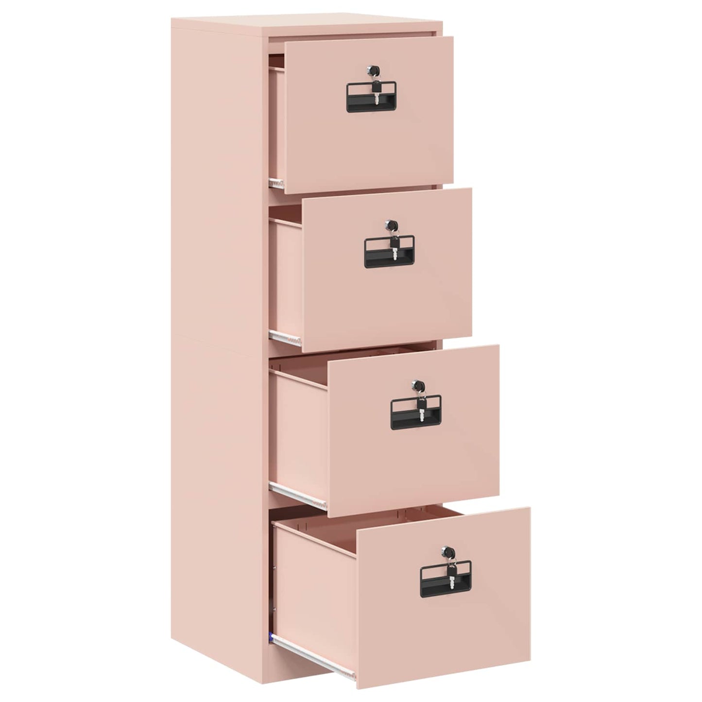 File Cabinet Pink 45.5 x 42 x 139 cm Cold-Rolled Steel