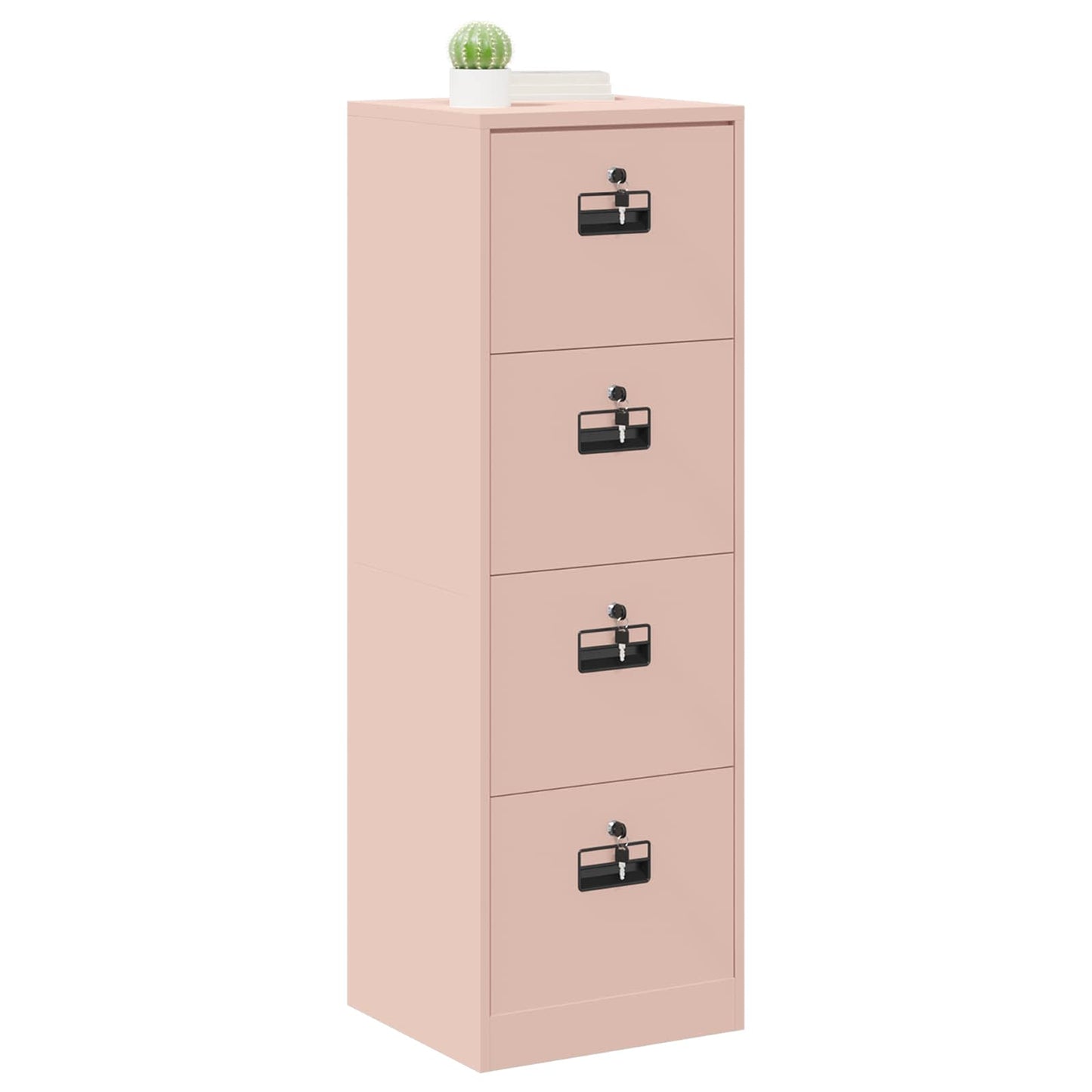 File Cabinet Pink 45.5 x 42 x 139 cm Cold-Rolled Steel