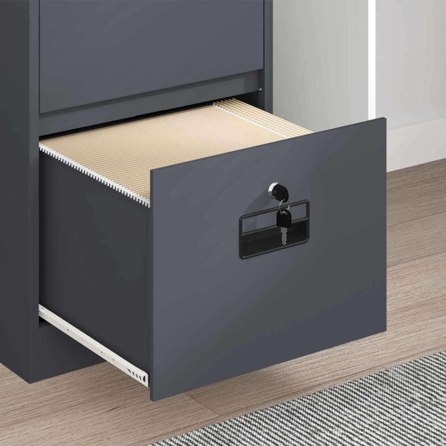 File Cabinet Anthracite 45.5 x 42 x 139 cm Cold-Rolled Steel