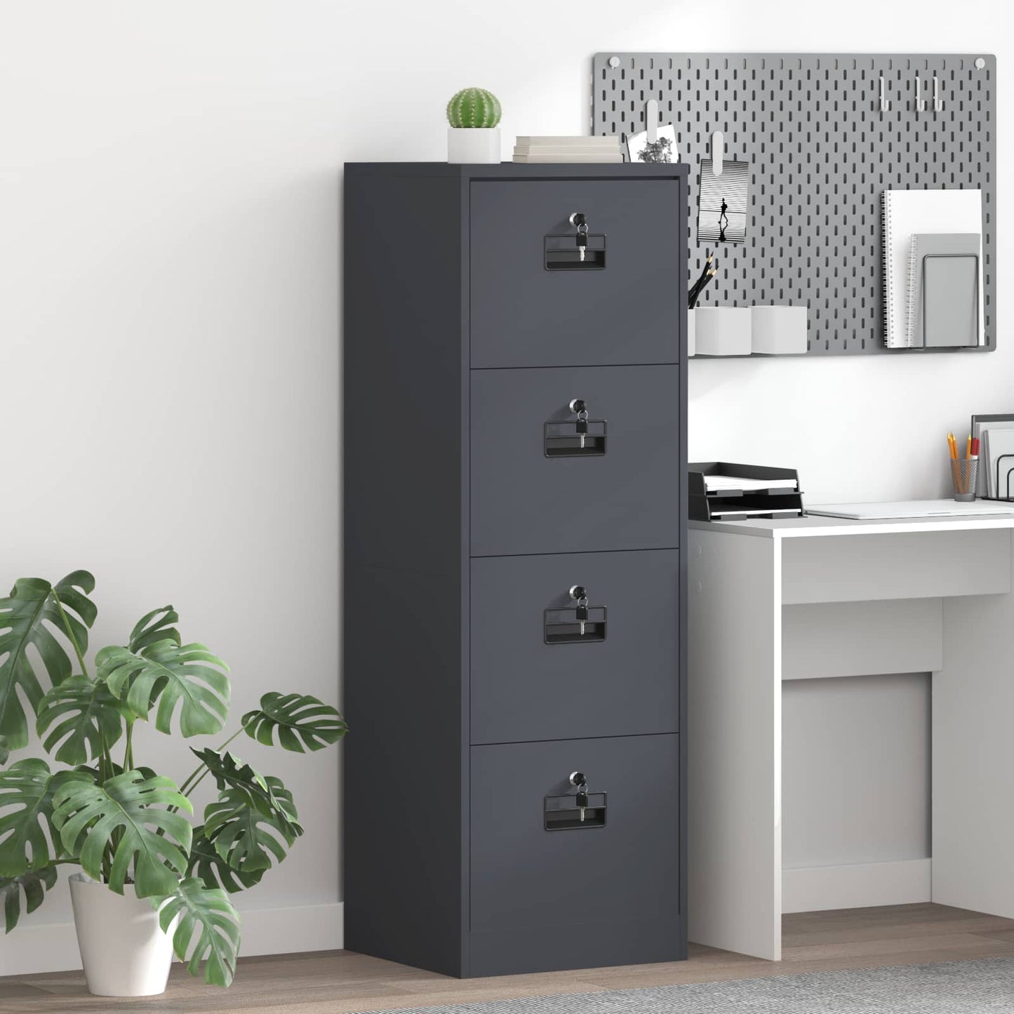 File Cabinet Anthracite 45.5 x 42 x 139 cm Cold-Rolled Steel