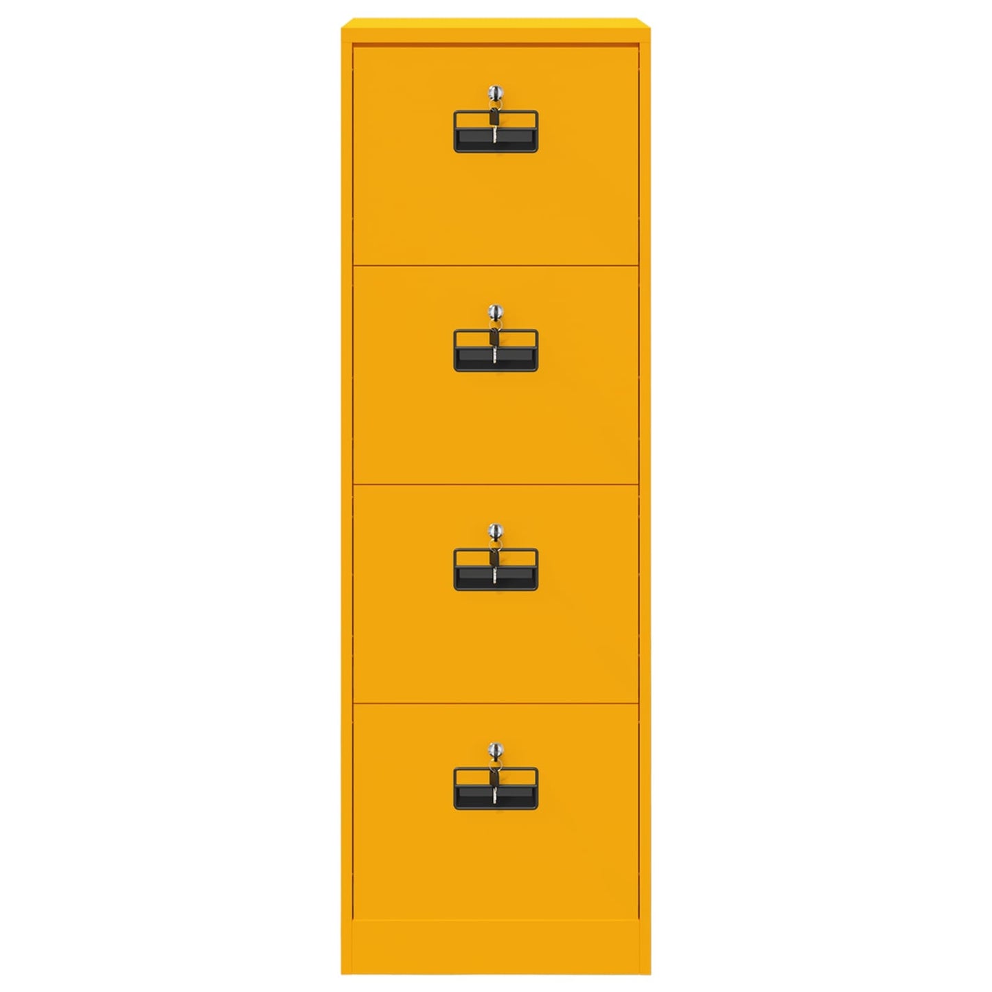 File Cabinet with Drawer Mustard Yellow 45.5 x 42 x 139 cm