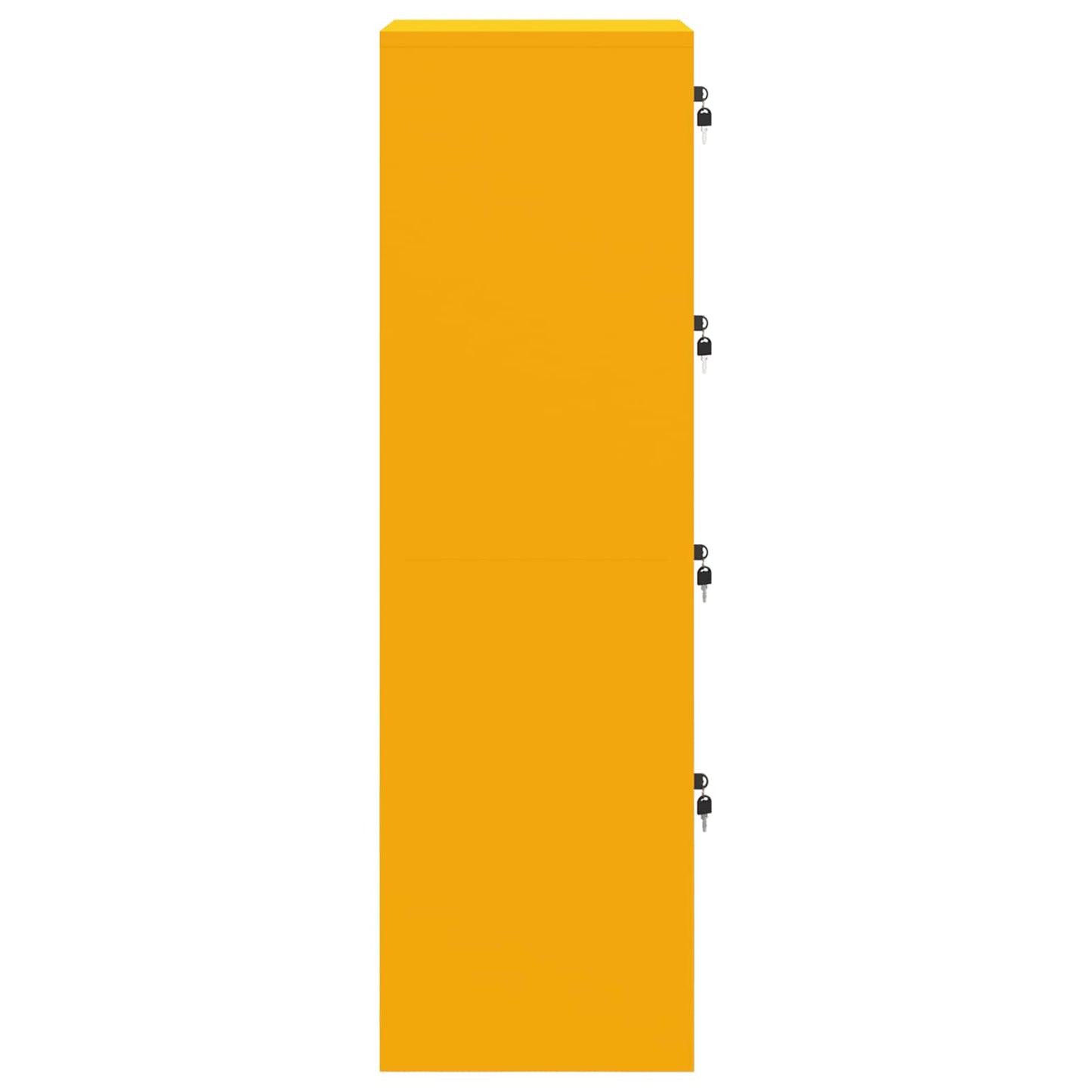 File Cabinet with Drawer Mustard Yellow 45.5 x 42 x 139 cm