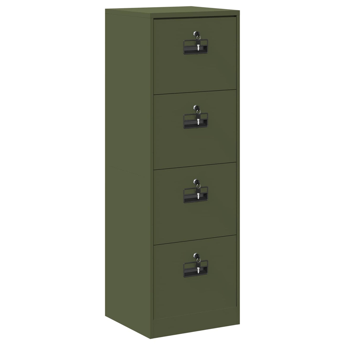 File Cabinet Olive Green 45.5 x 42 x 139 cm Cold-Rolled Steel