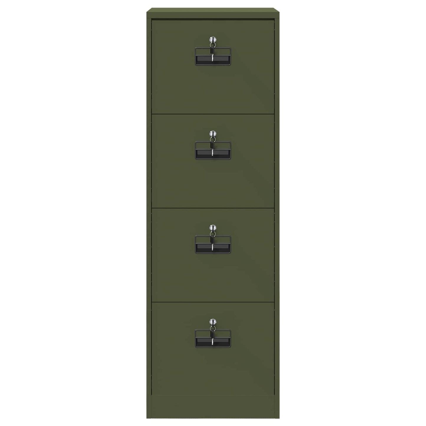 File Cabinet Olive Green 45.5 x 42 x 139 cm Cold-Rolled Steel