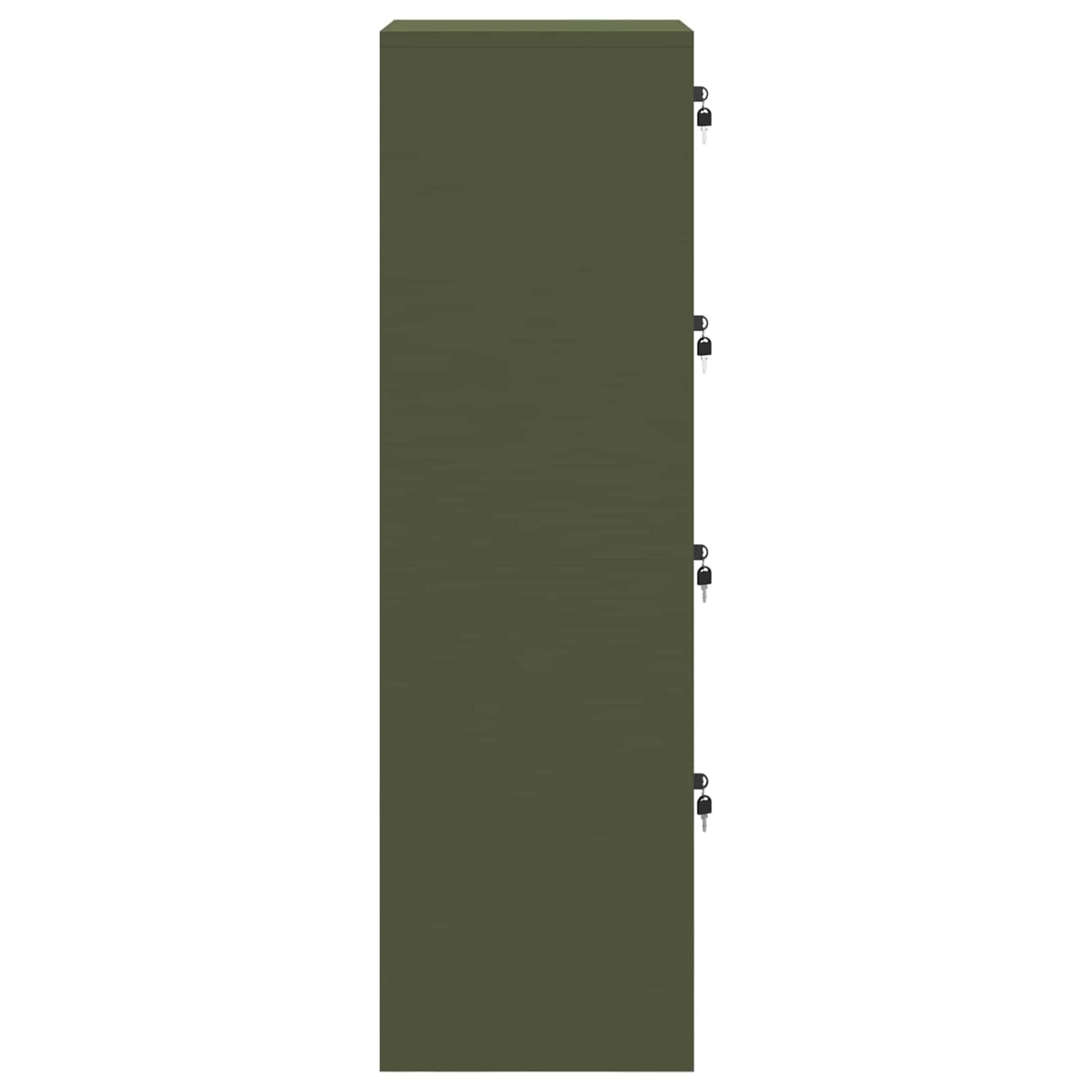File Cabinet Olive Green 45.5 x 42 x 139 cm Cold-Rolled Steel