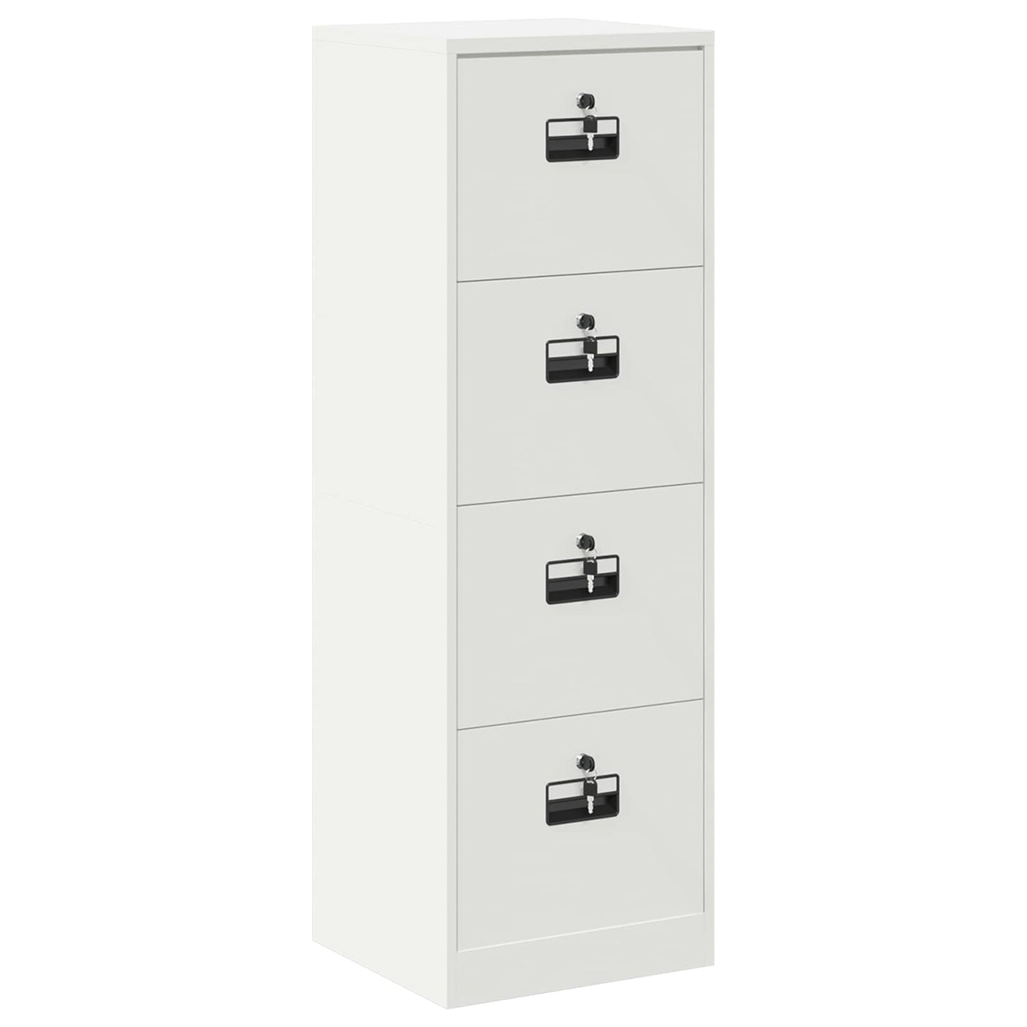 File Cabinet White 45.5 x 42 x 139 cm Cold-Rolled Steel