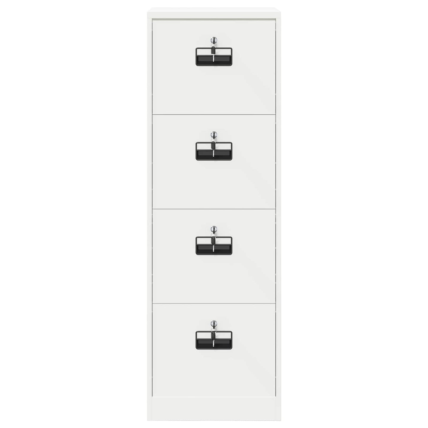 File Cabinet White 45.5 x 42 x 139 cm Cold-Rolled Steel