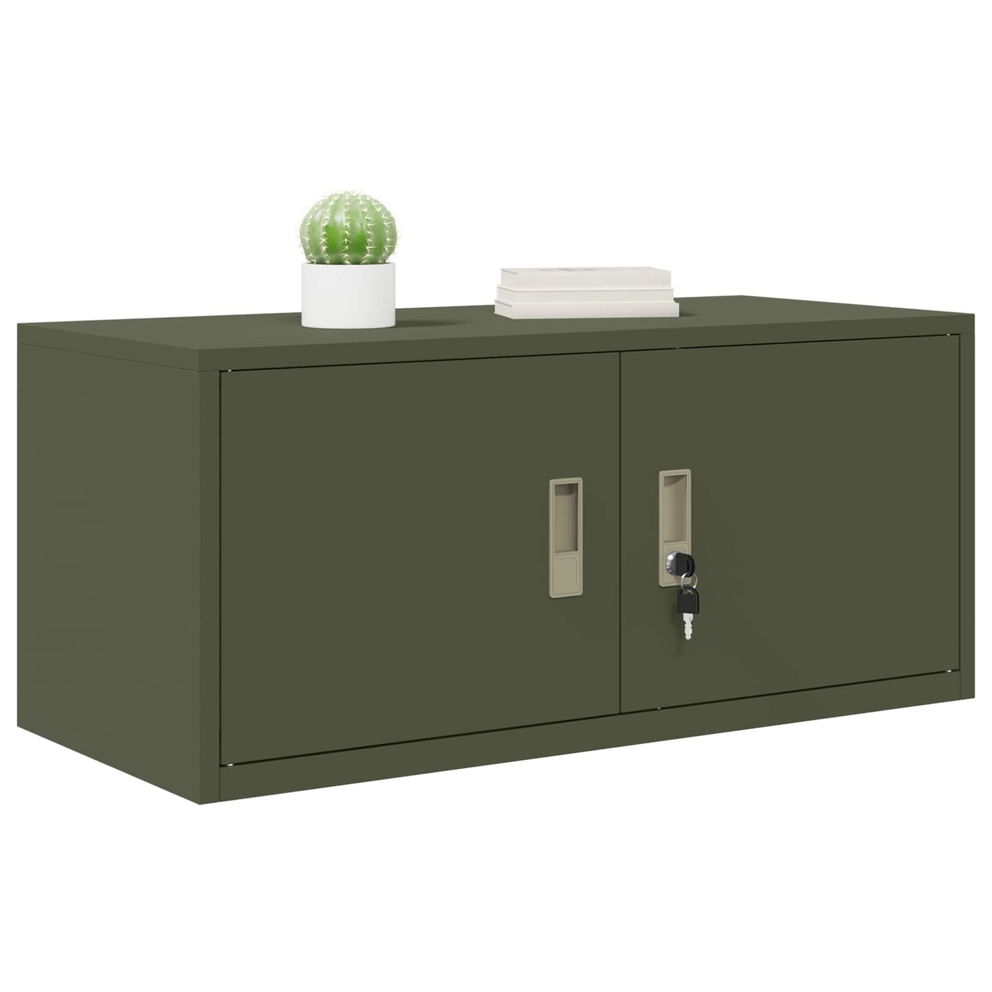 Storage Cabinet Olive Green 90 x 40 x 40 cm Steel