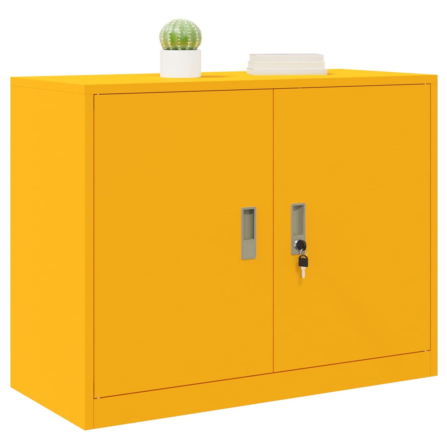 Storage Cabinet Mustard Yellow 90 x 40 x 70 cm Steel