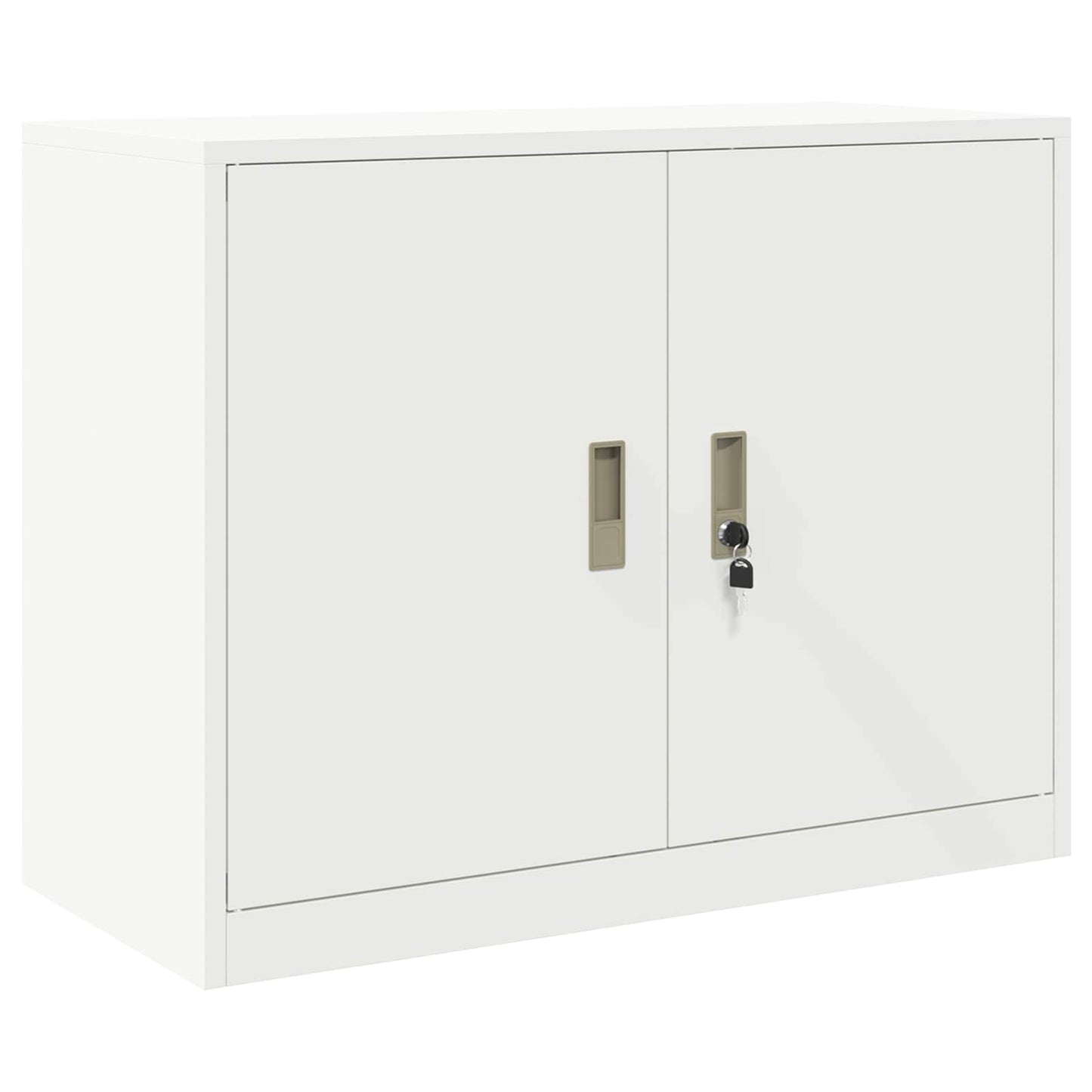 Storage Cabinet White 90 x 40 x 70 cm Steel