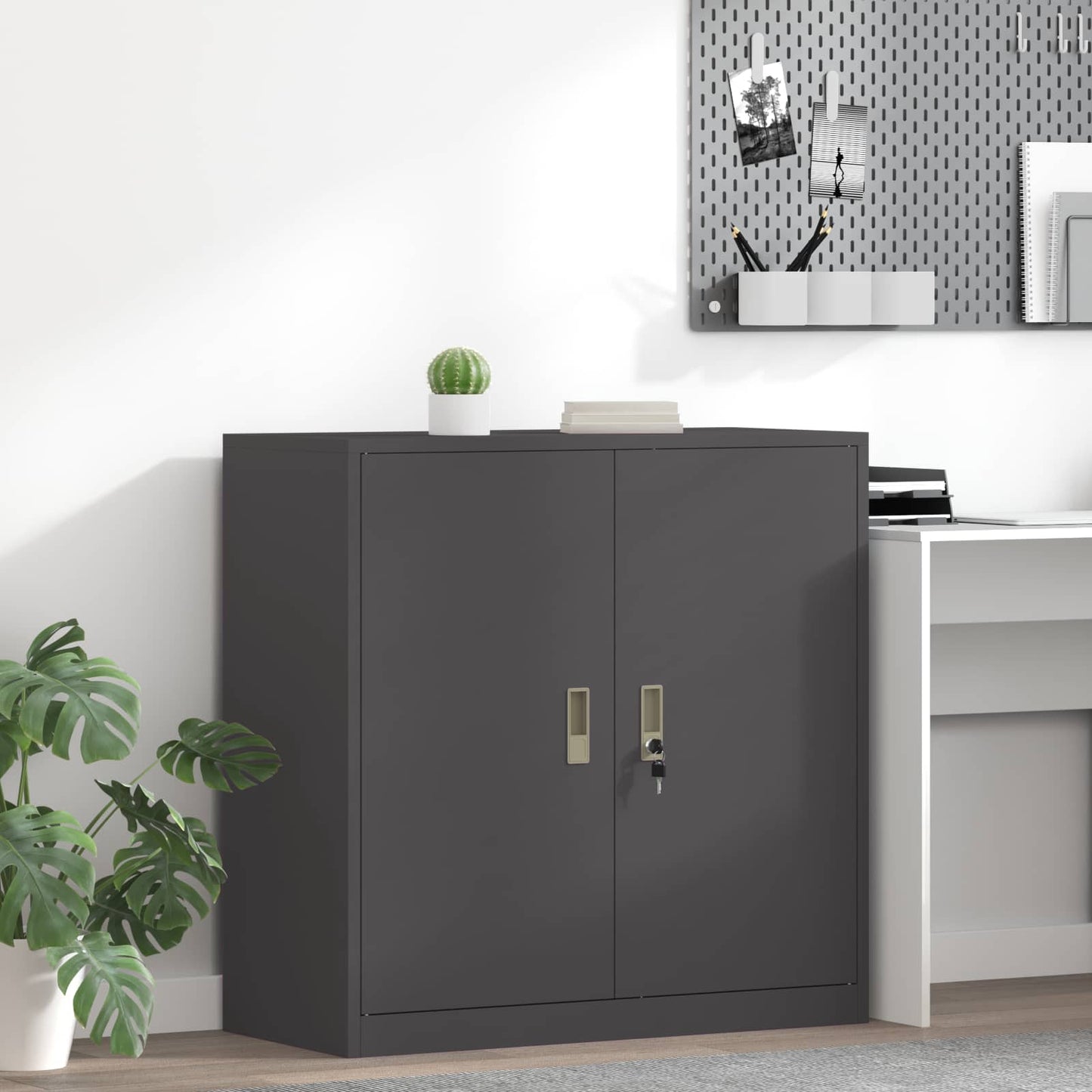 Storage Cabinet Black 90 x 40 x 90 cm Steel