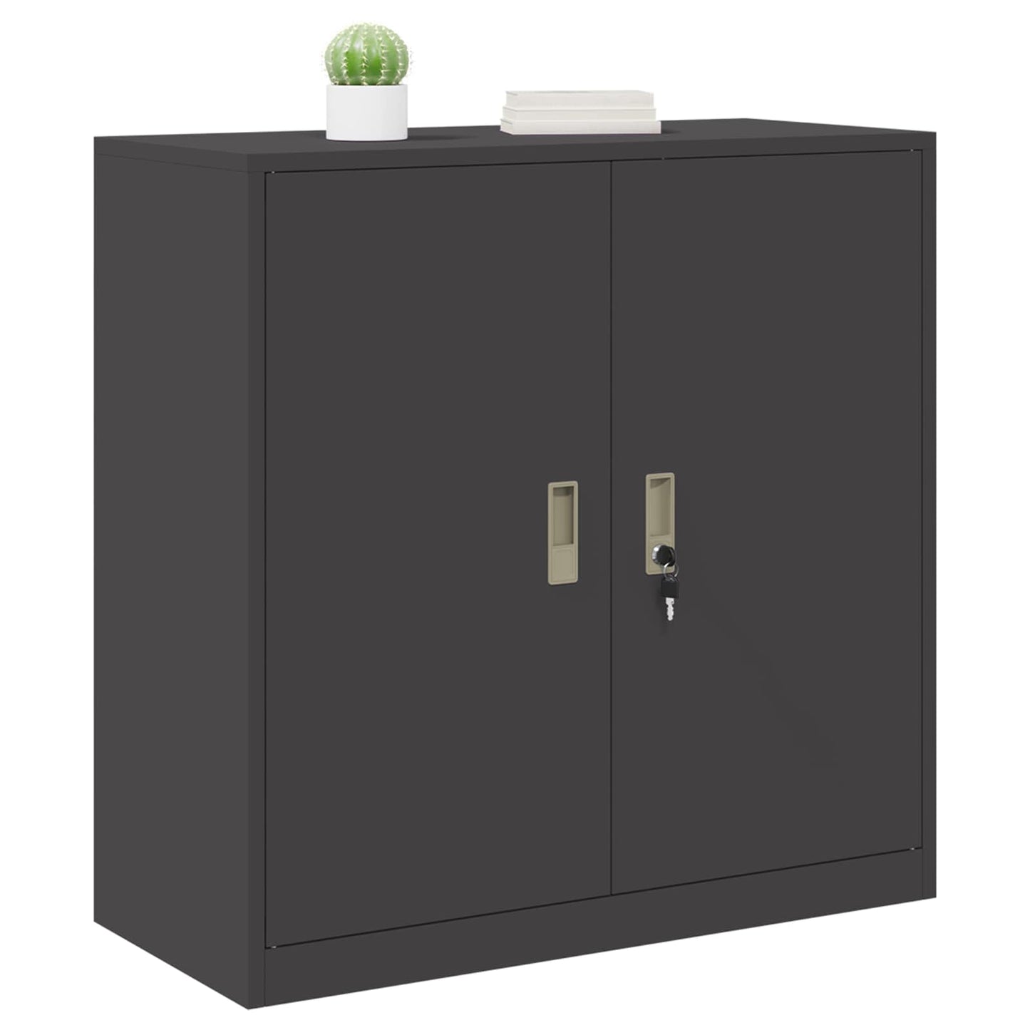 Storage Cabinet Black 90 x 40 x 90 cm Steel