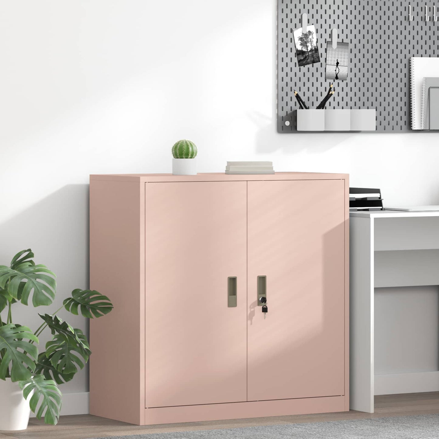 Storage Cabinet Pink 90 x 40 x 90 cm Steel