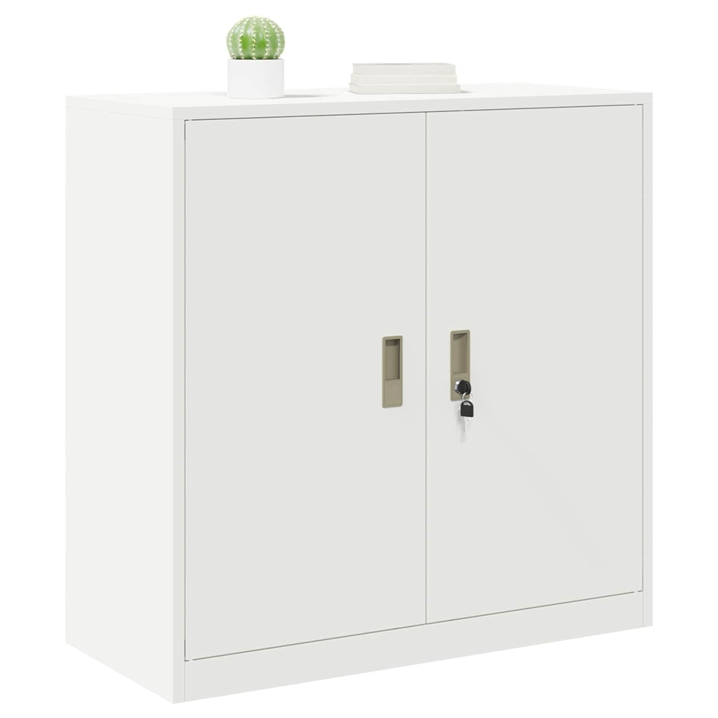 Storage Cabinet White 90 x 40 x 90 cm Steel