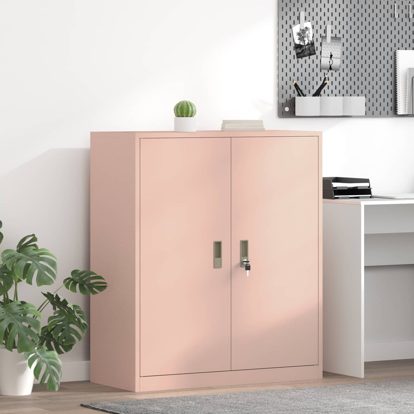 Storage Cabinet Pink 90 x 40 x 105 cm Steel