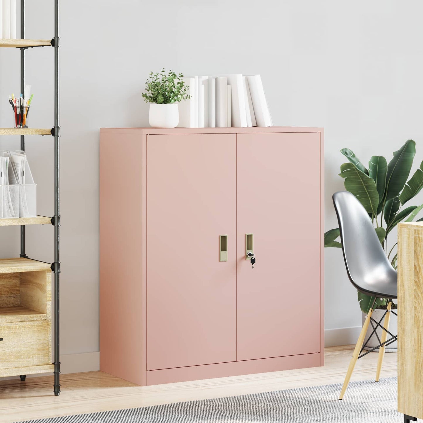 Storage Cabinet Pink 90 x 40 x 105 cm Steel