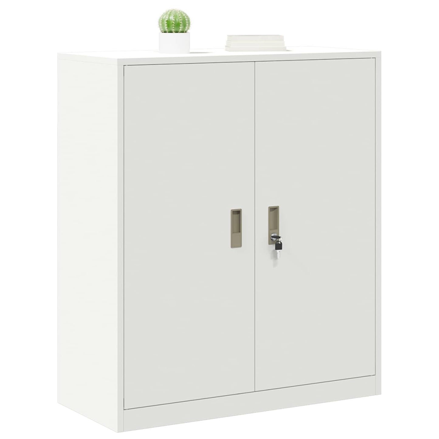 Storage Cabinet White 90 x 40 x 105 cm Steel