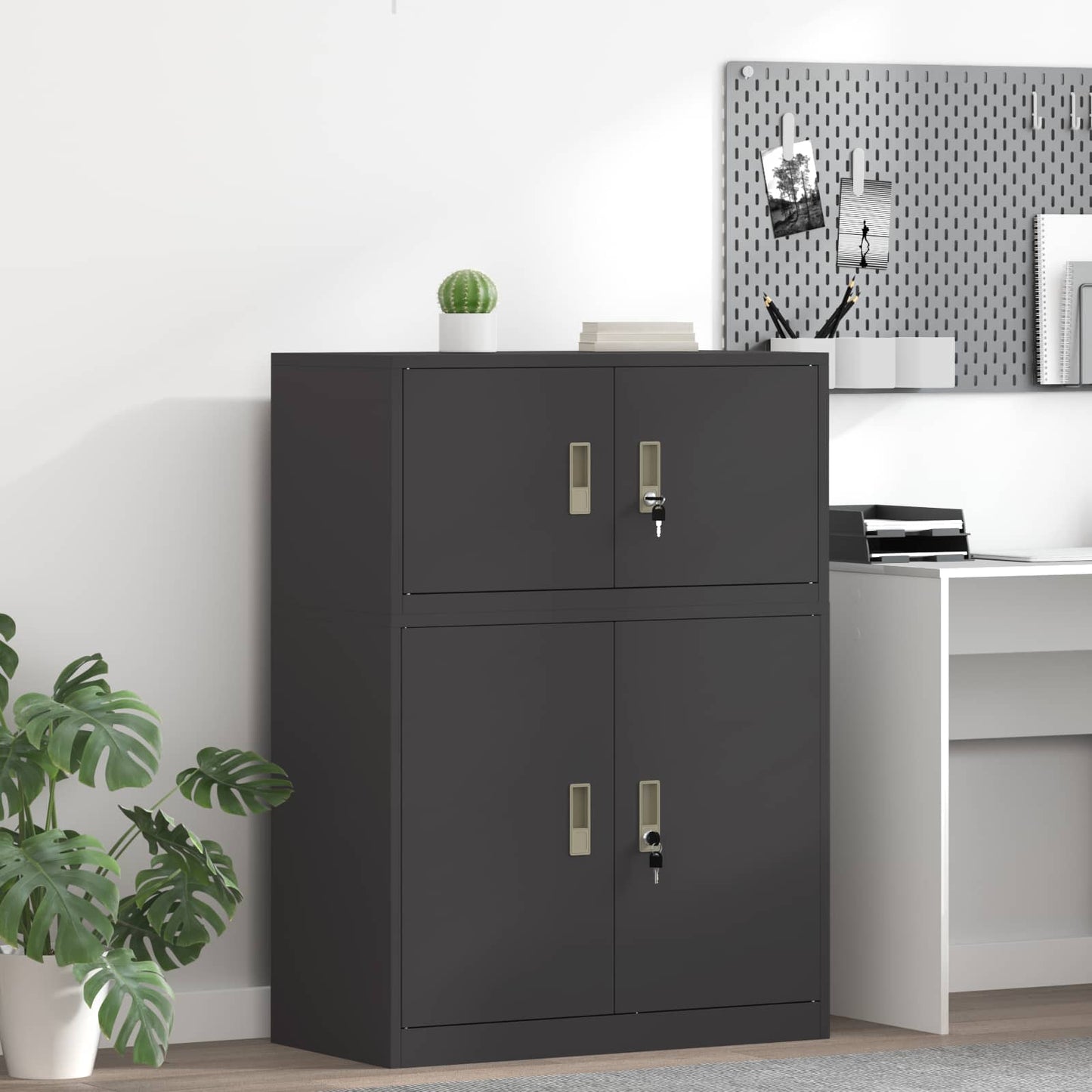 Storage Cabinet Black 80 x 40 x 40 cm Steel