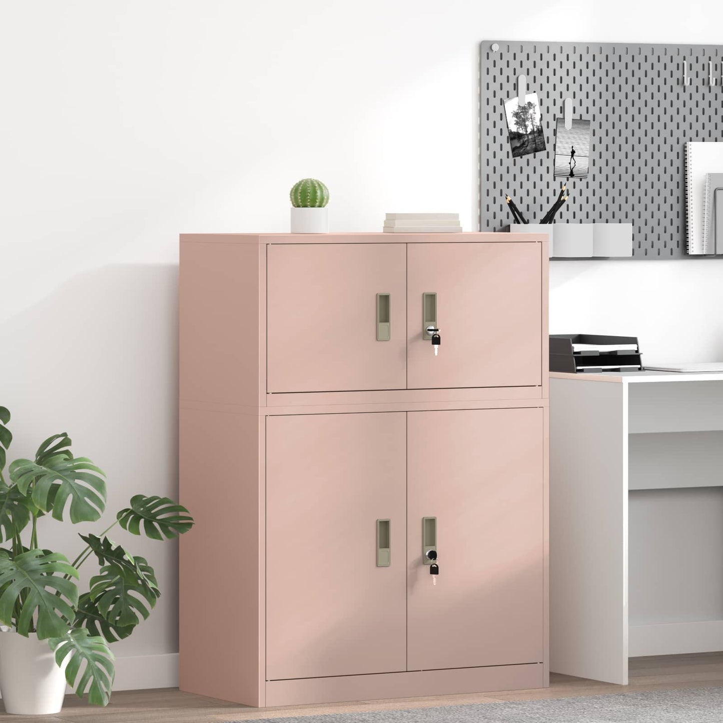 Storage Cabinet Pink 80 x 40 x 40 cm Steel