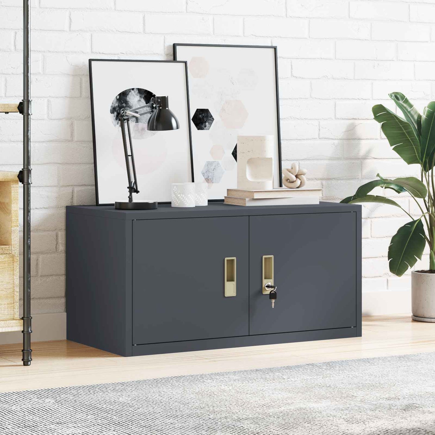 Storage Cabinet Anthracite 80 x 40 x 40 cm Steel