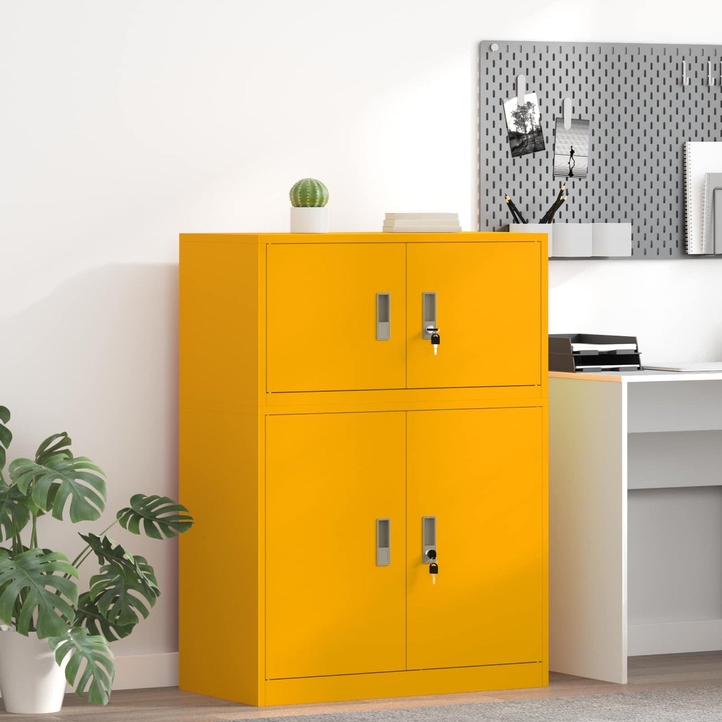 Storage Cabinet Mustard Yellow 80 x 40 x 40 cm Steel