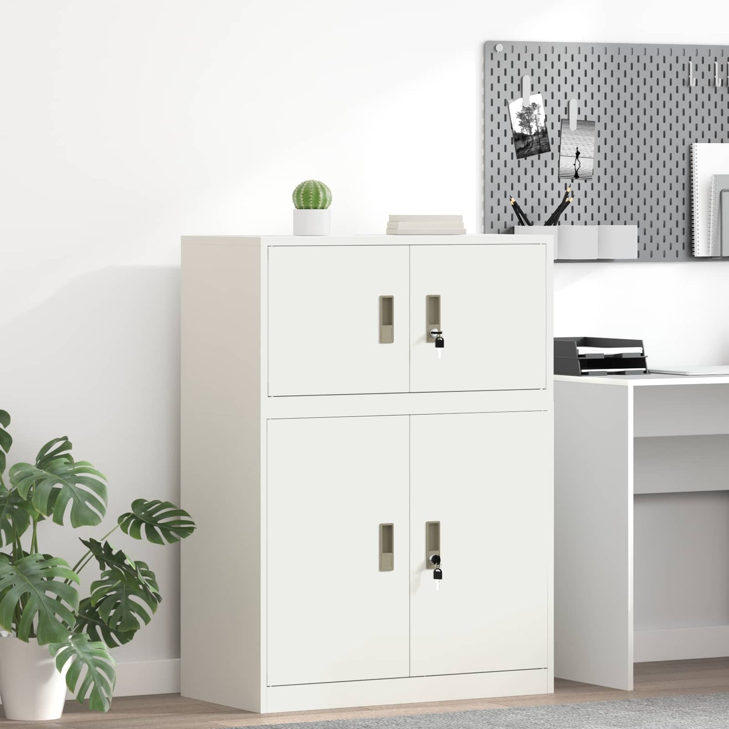 Storage Cabinet White 80 x 40 x 40 cm Steel